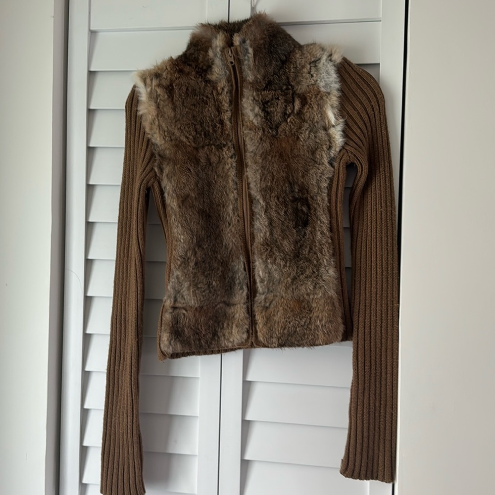Vintage Karen Kane, real rabbit fur